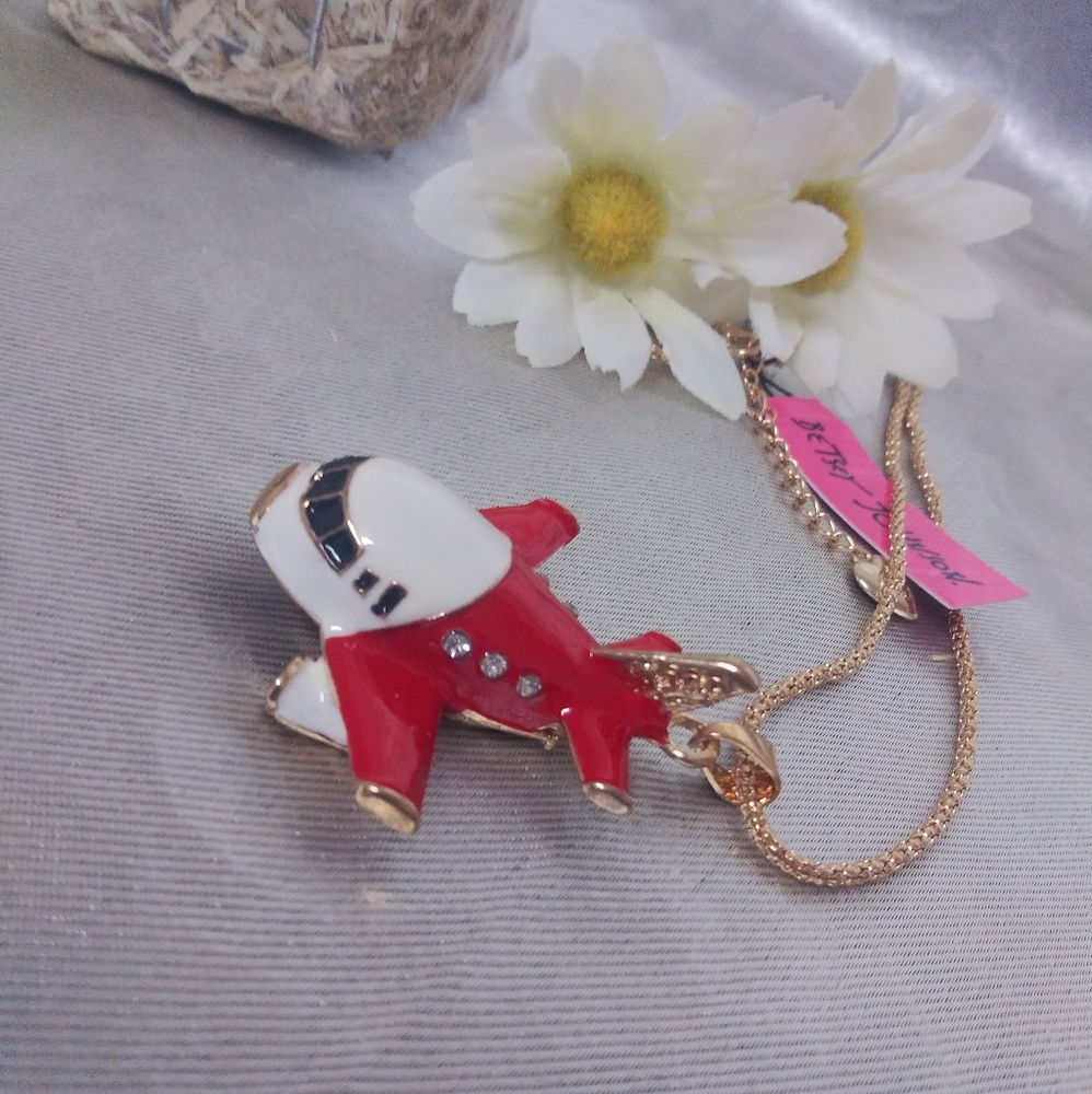 Airplane Necklace By Betsey Johnson